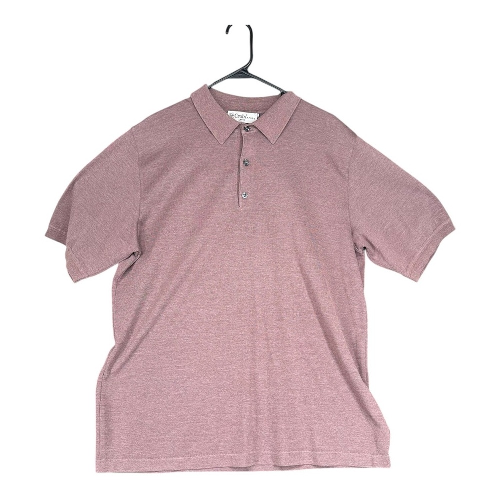 St.‎ Croix Knits Men’s Large SS Polo Cotton Blend USA Preppy Casual Office VTG